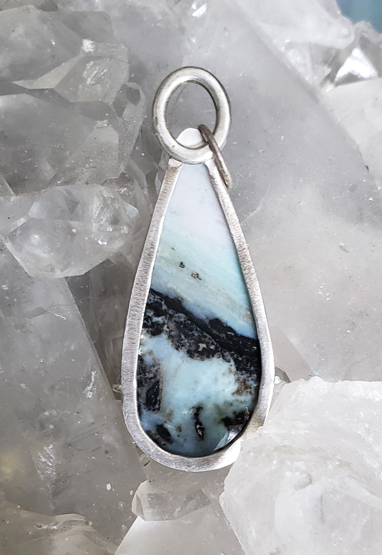 Petrified Wood and Sterling Silver Pendant