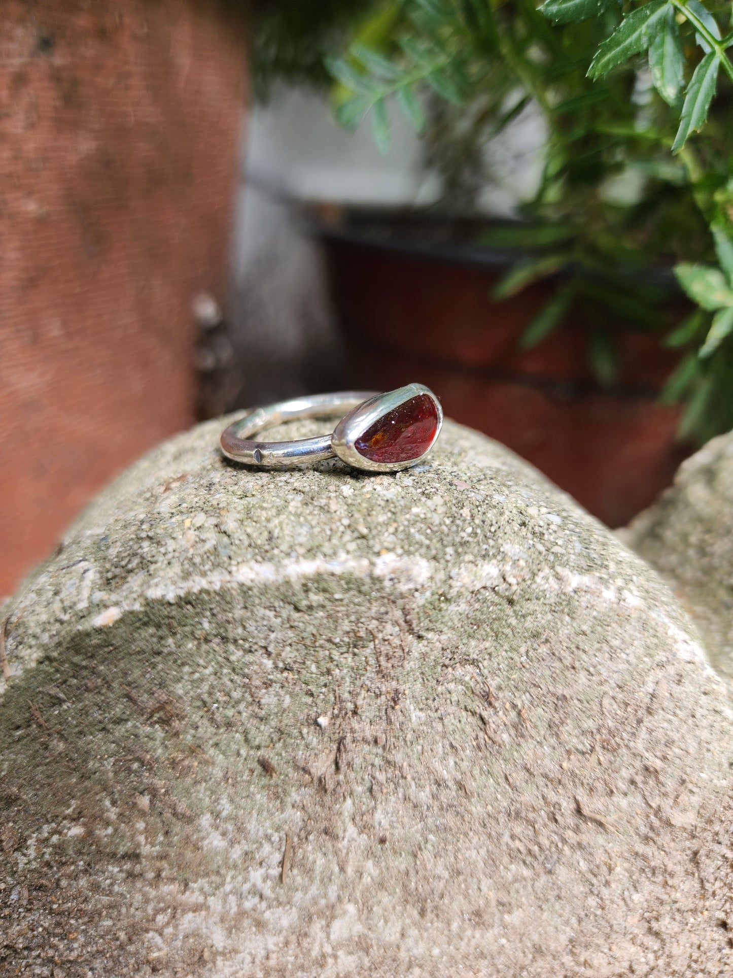 Garnet Ring Size 7.25