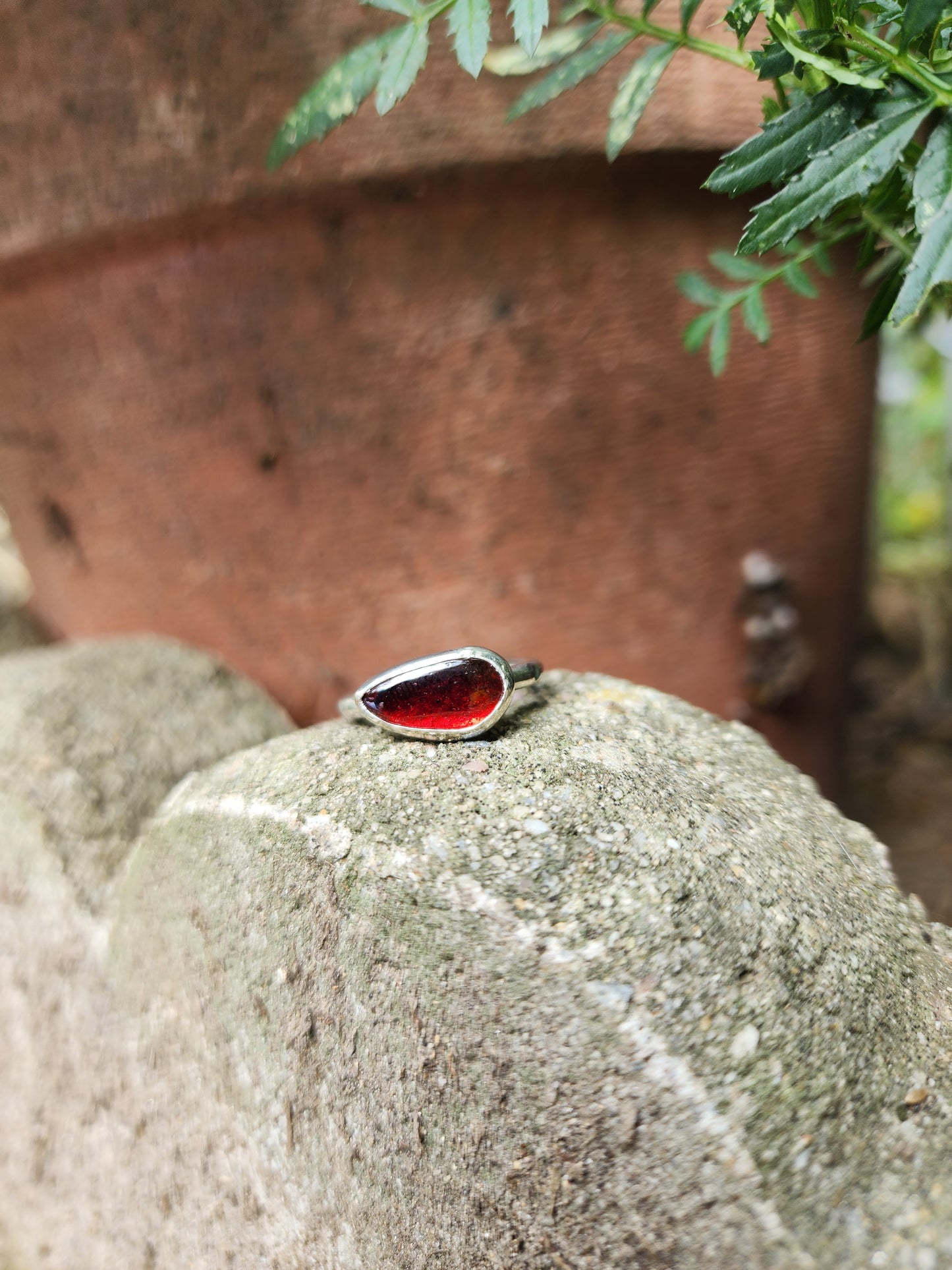 Garnet Ring Size 7.25