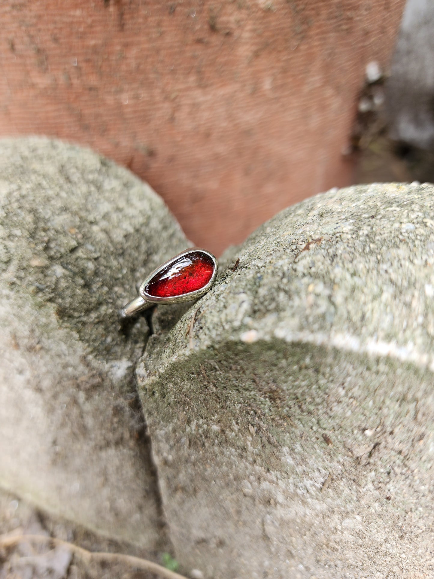 Garnet Ring Size 7.25