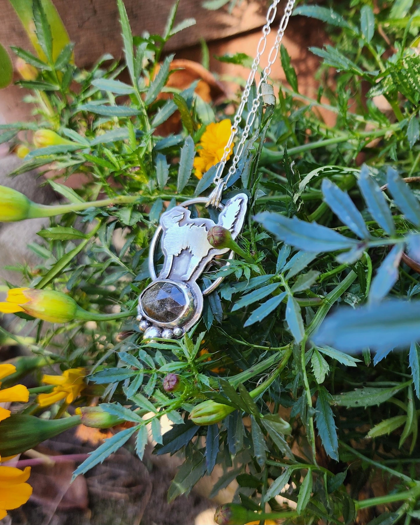 Scaredy-Cat and Goldsheen Obsidian Pendant