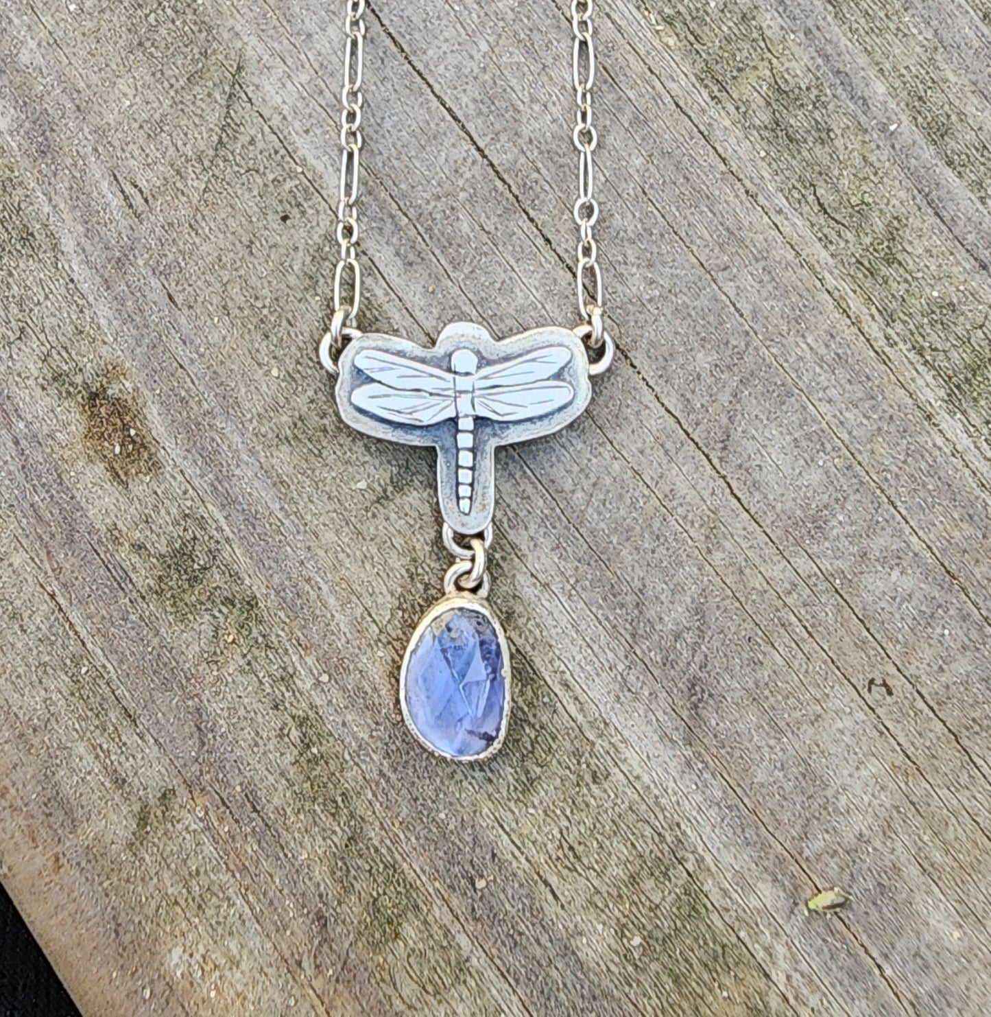 Dragonfly and Iolite Necklace