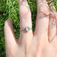 Green tourmaline Stacking Ring- Size 4.5