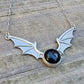 Custom for Kayla Final Payment- Bat and Onyx Pendant