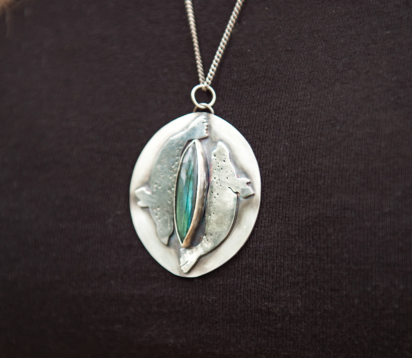 Labradorite and Seal Medallion