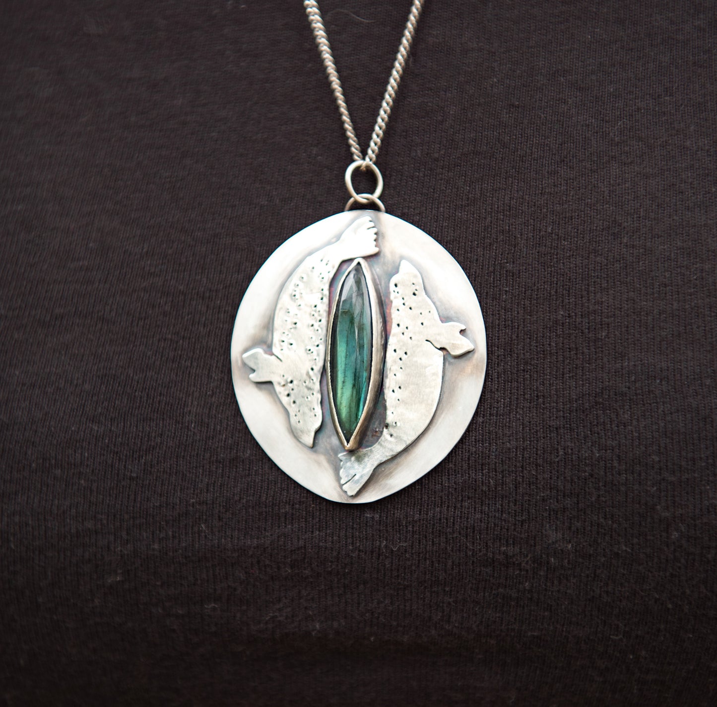 Labradorite and Seal Medallion